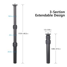 Tripod Monopod Extension Tube Tripod Center Column Aluminum Extender Rod Pole