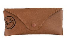 Ray Ban Sunglasses Case Luxottica Brown Snap Button CASE ONLY