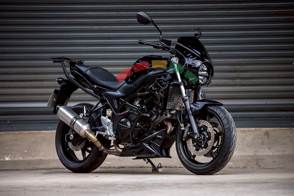 PARA SUZUKI SV650A SV650 A PANEL DE VIENTRE BAJO CUBIERTA CARENADO NEGRO 2016++ Foto 2 de 4