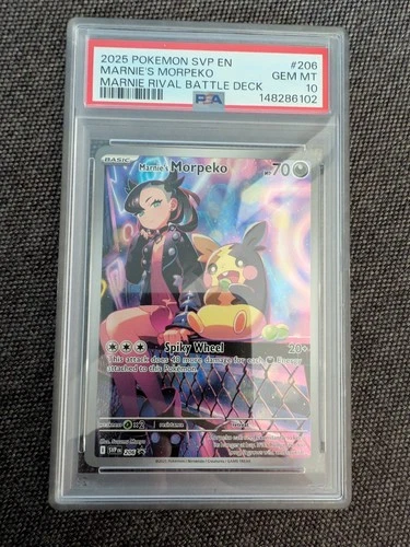 PSA 10 Marnie's Morpeko Marnie Deck Promo SVP 206 GEM MINT Graded Pokemon Card