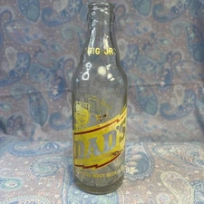 Vintage 1950s Dad's Root Beer "Big Jr." Bottle - Applied Color Label (ACL) 