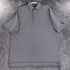 Footjoy FJ Golf Collared Casual Men's XL Striped Navy White Golfer Shirt