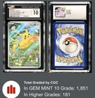 CGC 10 Pikachu Black Star Promo SVP 88 Paldea Adventure Chest Graded Gem Mint
