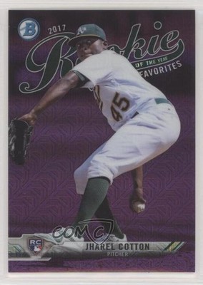 2017 Bowman Purple 30/250 Jharel Cotton #ROYFI-JC Rookie RC g9j