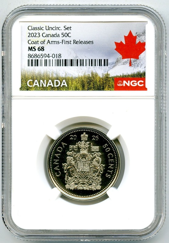 2026 CANADA 50 CENTS NGC MS68 — SCARCE LABEL ERROR - NGC MISLABELED 2023 INSTEAD