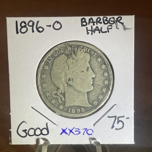 1896 O SEMI KEY BARBER HALF  In Good++ Condition XX370