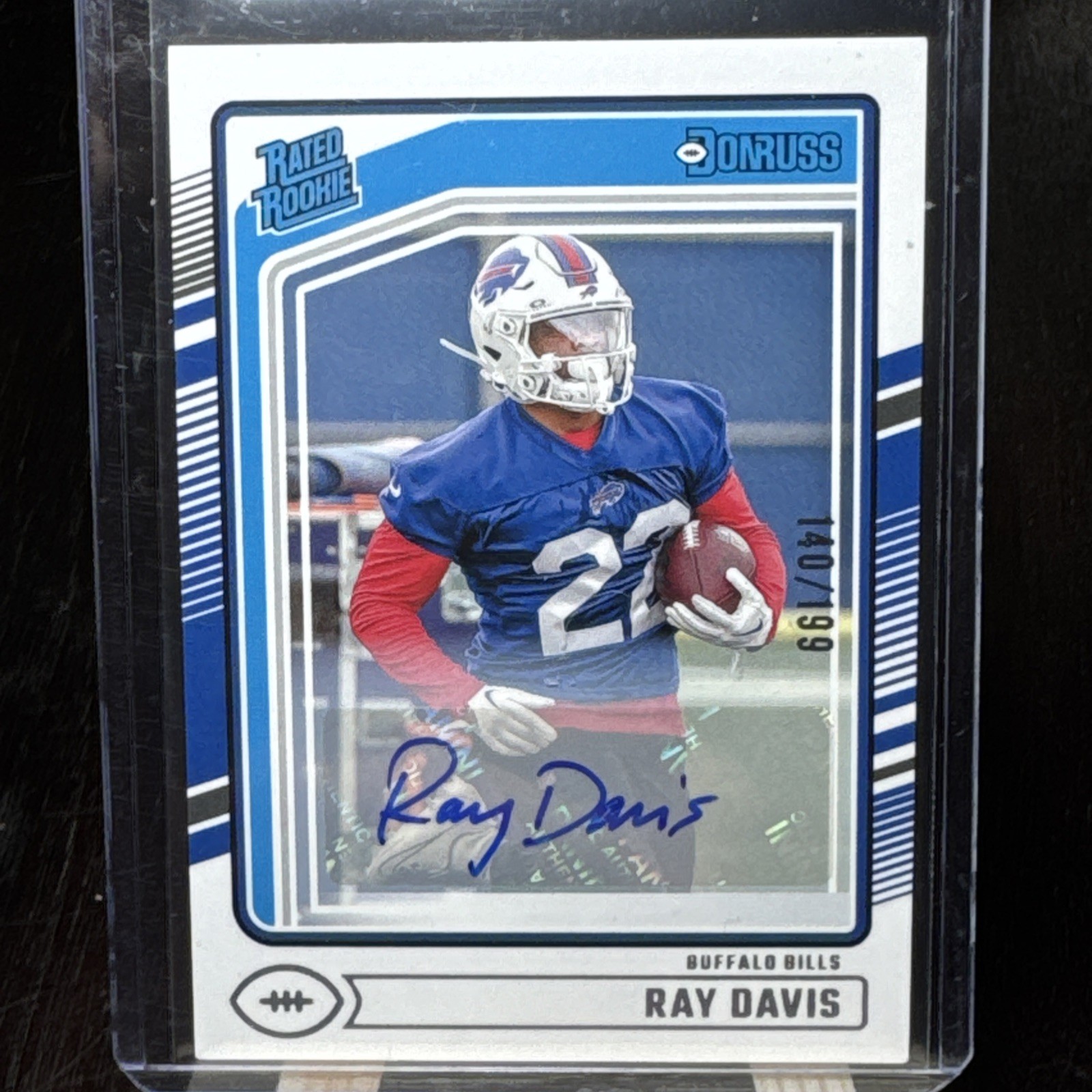 2024 Donruss Football Ray Davis #316 Rated Rookie Auto /199 - Bills