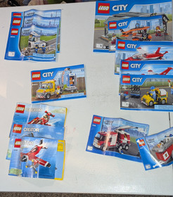 LEGO HUGE LOT 10 LBS 24 Minifigs Airplane Police Fire city 60103 60044 7893