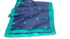 IRELAND Clover Scarf Green/Black 10"X55" Roll Hem Synthetic NTags