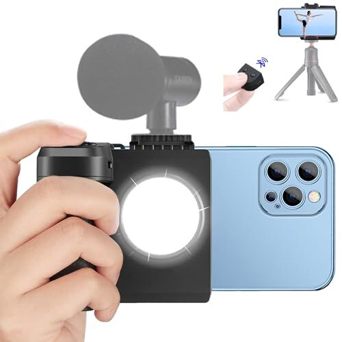Smartphone Camera Shutter CapGrip with Tripod Mount for Easy Selfies-image
