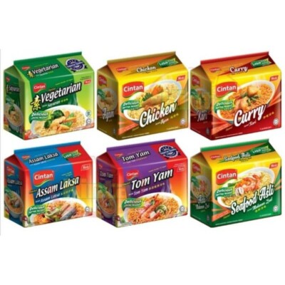 Cintan Instant Noodles (Seafood/Curry/chicken/ Tomyam/ Asam Laksa/ Vegetarian)