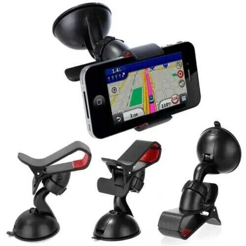 SUPPORTO CELLULARE UNIVERSALE PER AUTO BRACCIO PINZA FISSAGGIO CON VENTOSA - Foto 1 di 6