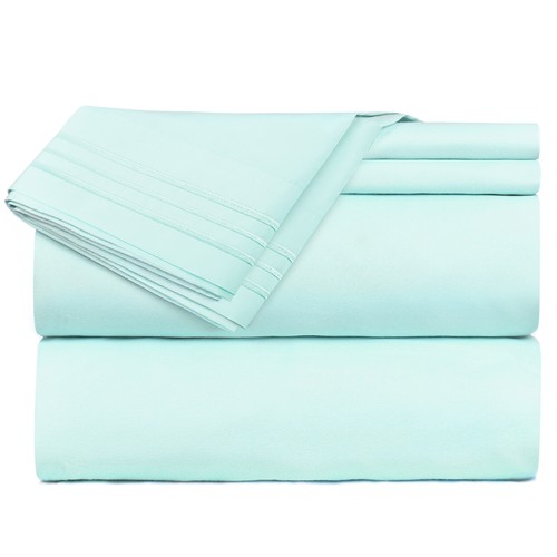 Twin Size Double Brushed Microfiber Hotel Style Bed Sheets,Deep Pocket Sheet Set - Picture 16 of 359