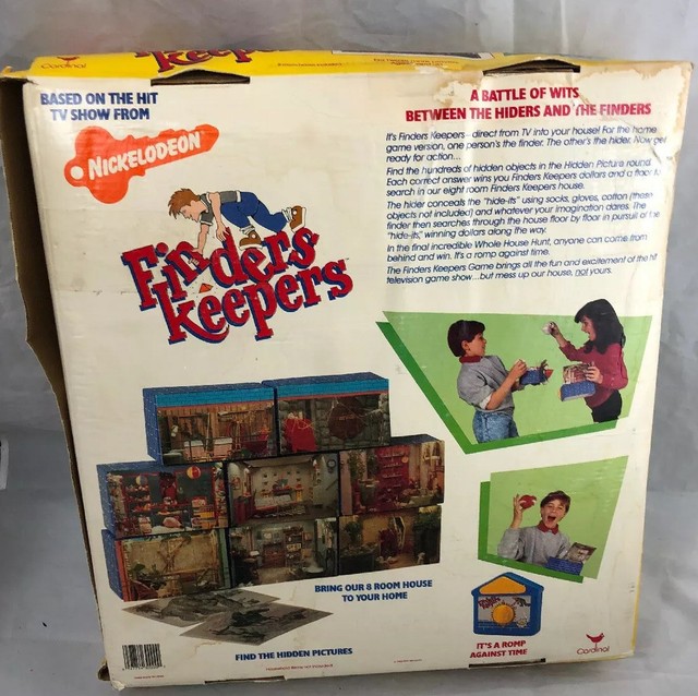 Vintage 1988 FINDERS KEEPERS Nickelodeon TV Show Board Game Look Look