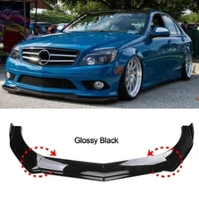 For MercedesBenz Front Bumper Lip Spoiler Splitter Diffuser Body Kit Gloss Black