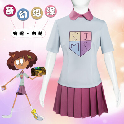 Animation Amphibia Anne Boonchuy Schule Uniform Cosplay Kostüm Halloween Anzüge