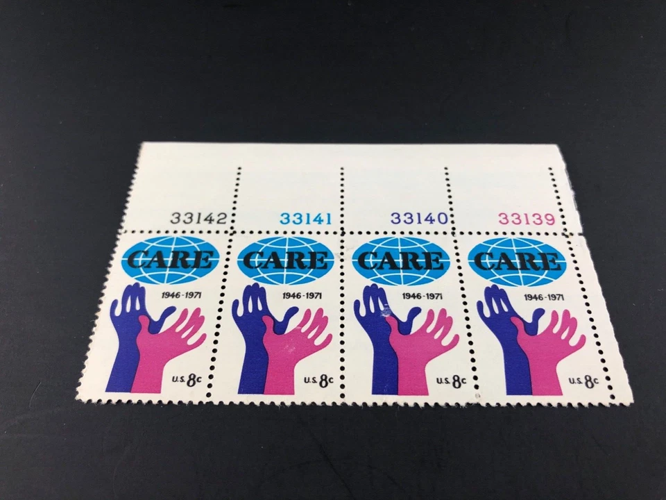 1971 Care 25th Anniversary 8 Cent 8c Stamp Block of 4 Scott #1439 - Image 2 of 4