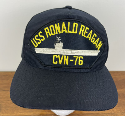 USS Ronald Reagan CVN-76 Patch Aircraft Carrier Blue Snapback Hat