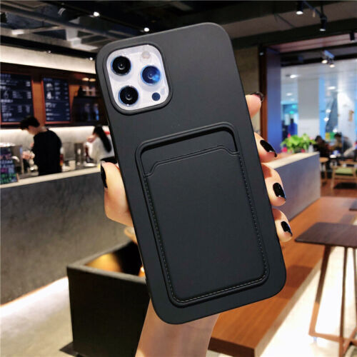 Shockproof Card Holder TPU Slot Case For iPhone 16 13 14 15 Pro Max 12 11 Cover - Picture 17 of 24