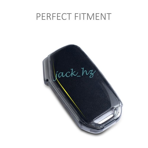 For Kia Forte Soul K3 K5 K8 Sorento Seltos Black Transparent Key Fob Case Cover - Foto 6 di 9