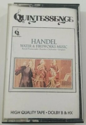 Quintessence Handel Water & Fireworks Music Cassette Tape 1987 Intersound 