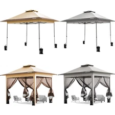 Pop Up Canopy Shelter Tent One Push Setup Heavy Duty w/ Wheel Carry Bag Sandbags