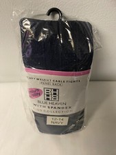 Heavy Weight Footed Cable Tights Blue Heaven Brand Size 12-14 New in Package