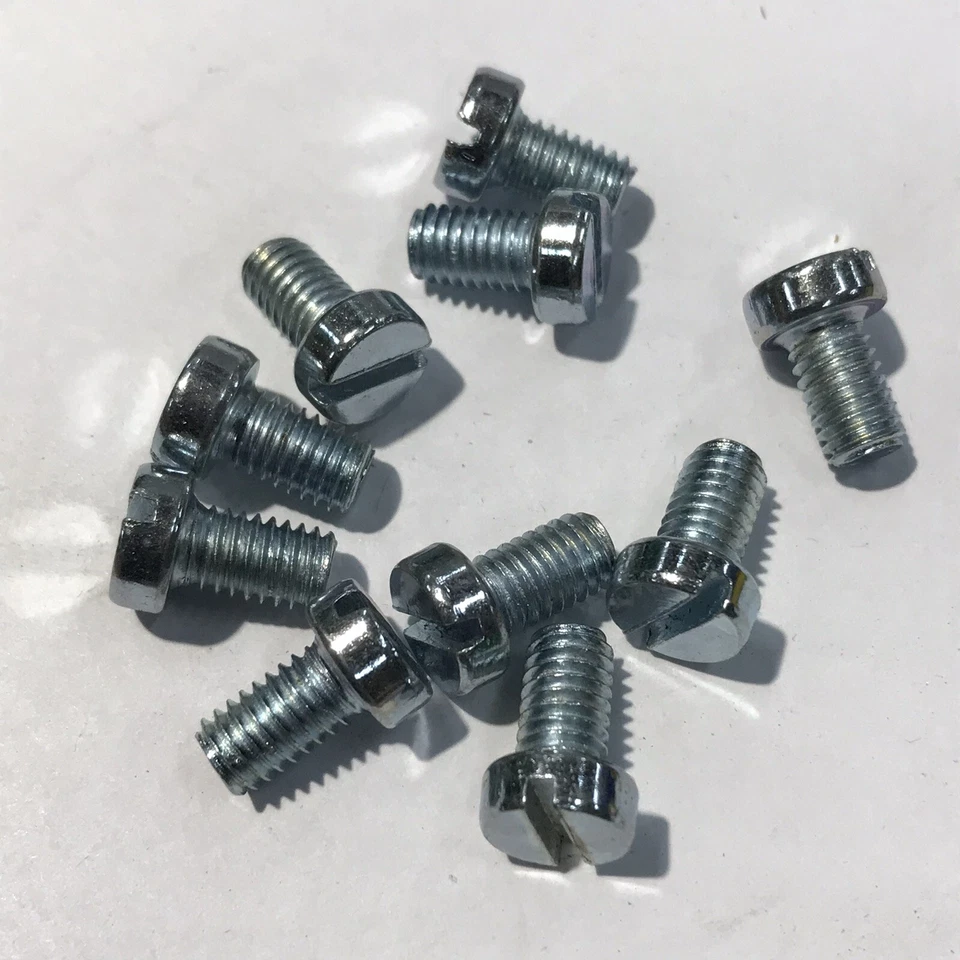 10x Flachkopf Schraube, Schlitz Verzinkt M6 x 10 mm, Kopf 10 mm, DIN 84 (E-12) - Bild 2 von 2