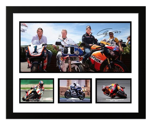 CASEY STONER, MICK DOOHAN & WAYNE GARDNER SIGNED FRAMED MEMORABILIA - Picture 3 of 7