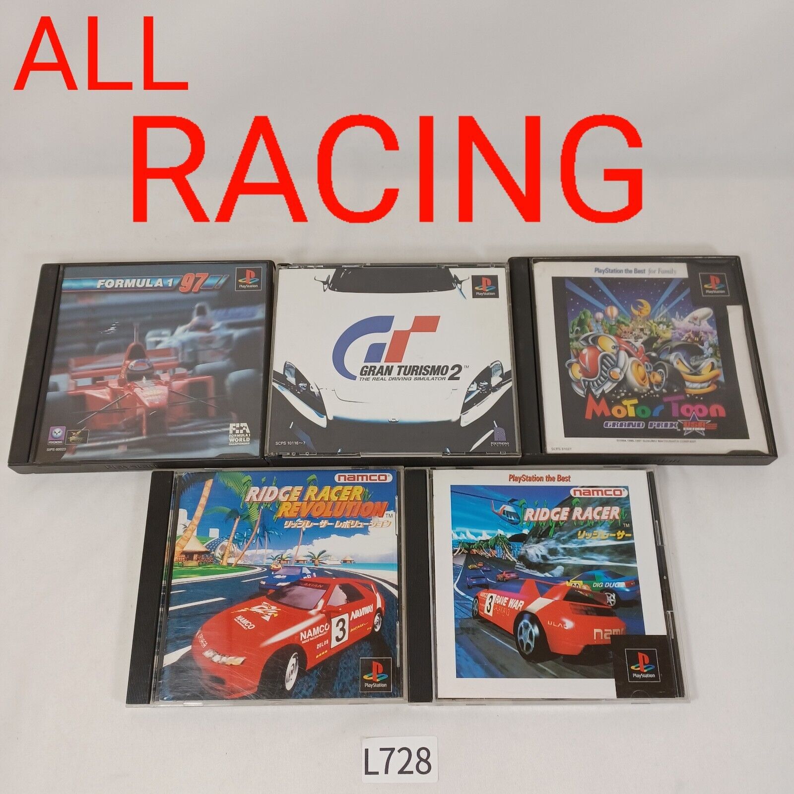 SONY PlayStation PS1 of 5 All Racing Games CIB Japan import NTSC-J Tested | eBay