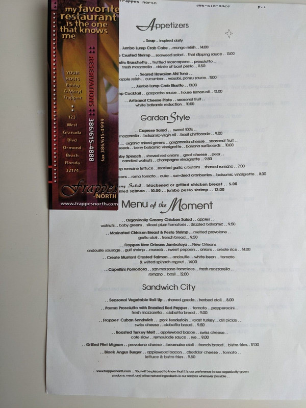 Stack of Takeout & Photocopy Menus from the Daytona Beach area (late 90s-2012)