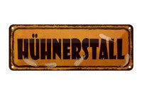 Blechschild Hinweis 27X10 Cm HüHnerstall Metall Deko Schild Tin Sign