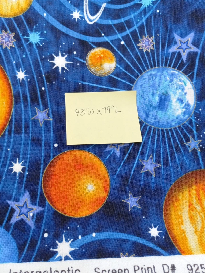 Robert Kaufman Collection Intergalactic Screen Print 2 Pieces 0.97 Yds/2.19 Yds - Image 4 of 4