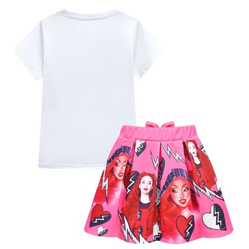 Descendants 4 Girls' Skirt T-shirt Bag 3-Piece Set Suitable for 4-12 Years Old - Picture 41 of 66