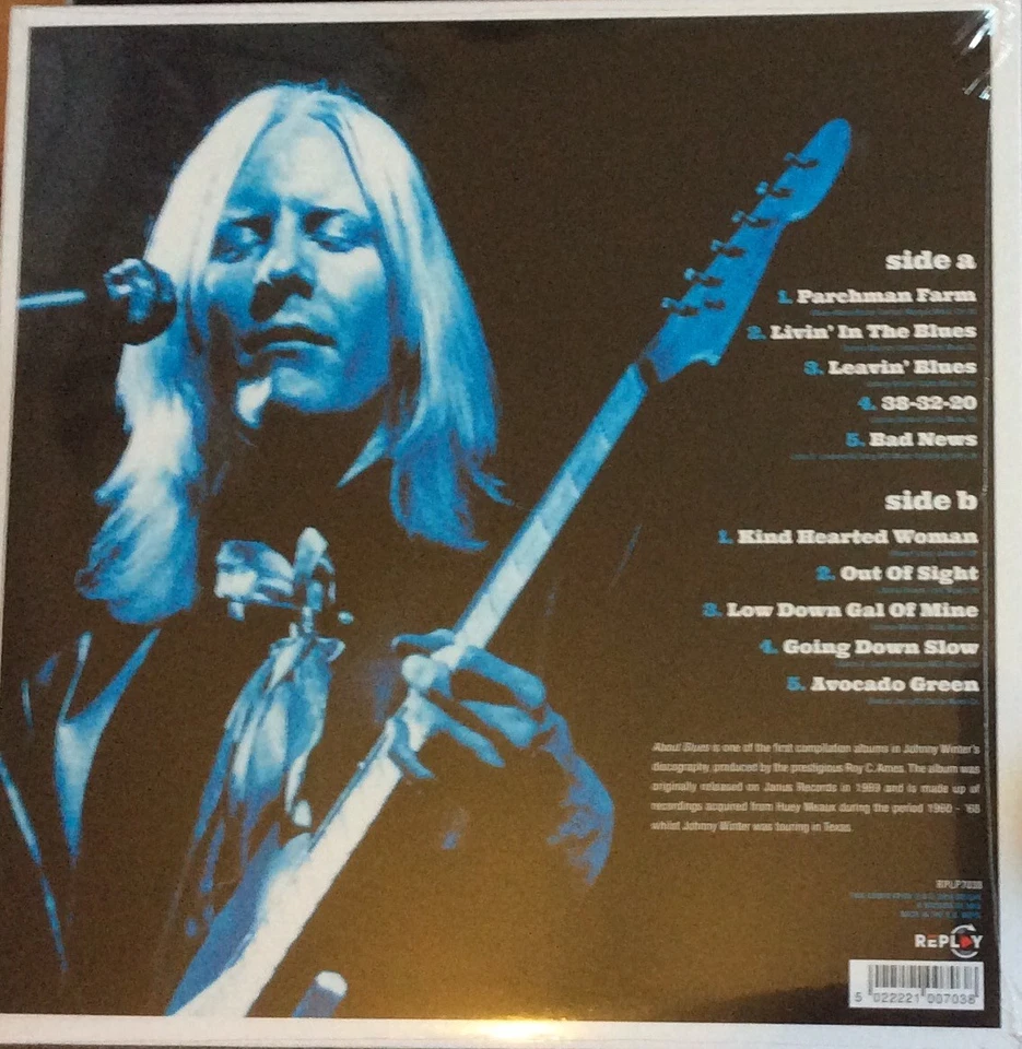 JOHNNY WINTER - ABOUT BLUES 180G VIRGIN VINYL LP NEW MINT SEALED - Image 2 of 2