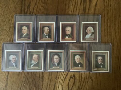 Vintage 1946 Kellogg Portraits of U.S. Presidents 9 card lot ExM - Picture 1 of 2
