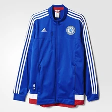 MEN'S ADIDAS FC CHELSEA 2015/2016 JACKET TRACK TOP SOCCER FOOTBALL BLUE SIZE M