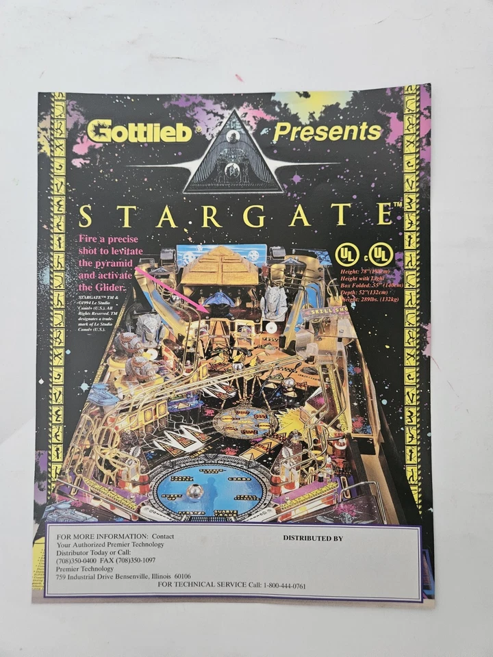 Stargate Pinball Machine Ad Original  - Image 2 of 4