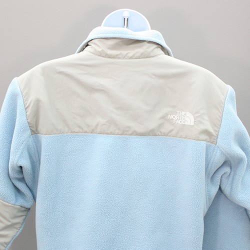 The North Face Ladies XS Fleece Coat Light Blue Gray Full Zip Vented Jacket - Picture 4 of 11