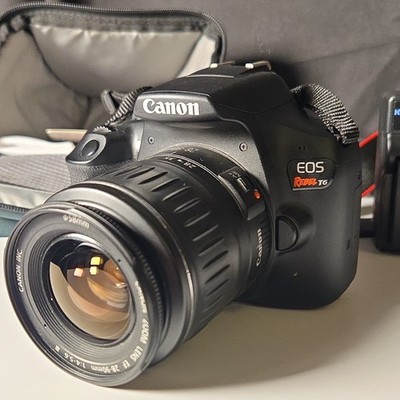 Canon EOS Rebel T6 Bundle: EF 28-90mm Lens,  Battery, Charger, SD Cards, & Bag