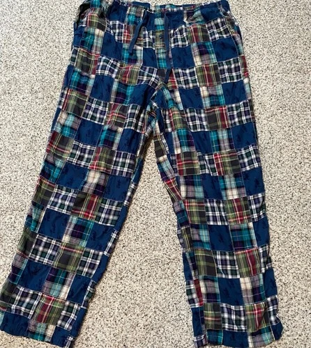 Walt Disney World Parks Mens Cotton Plaid Mickey Mouse Lounge Pants Size XXL