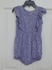 NWT Kyte Baby Purple Leopard Print Bubble Romper sz 2t