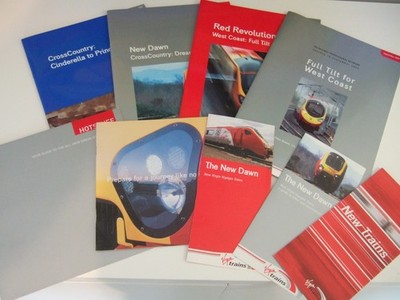 VIRGIN WEST COAST + CROSS COUNTRY. Promotional Brochures. Pendolino, Voyager etc