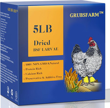 Premium Dried Black Soldier Fly Larvae for Chickens 5LBS - Superior to Mealworms