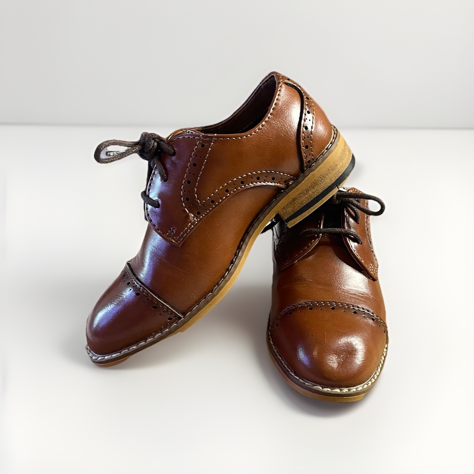 SAOLA Scarpe Ashford Hayes bambino bambino taglia 9M eleganti marroni Oxford stringate
