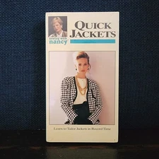 Sewing With Nancy Zeiman VHS Quick Jackets PBS Learn Custom-Tailored 1991 VTG TV
