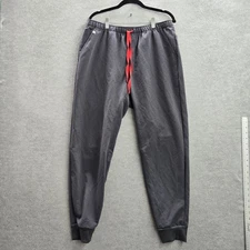 FIGS Women Scrub Pants L Gray Sweatpants Tansen Zipper PO#5793 28" Inseam Logo