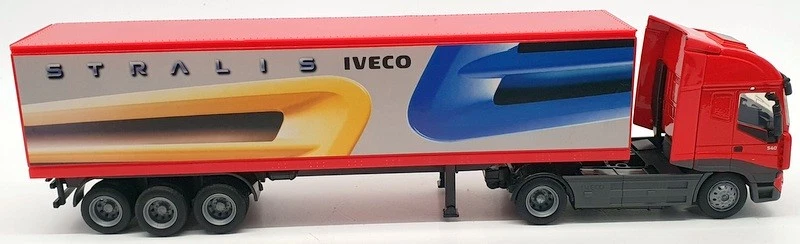 Nuevo camión modelo Ray escala 1/43 15613 - contenedor Iveco Stralis - rojo Foto 3 de 4