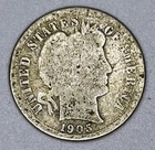 1905 S Barber Dime 90% Silver San Francisco Mint Liberty Head USA Coin