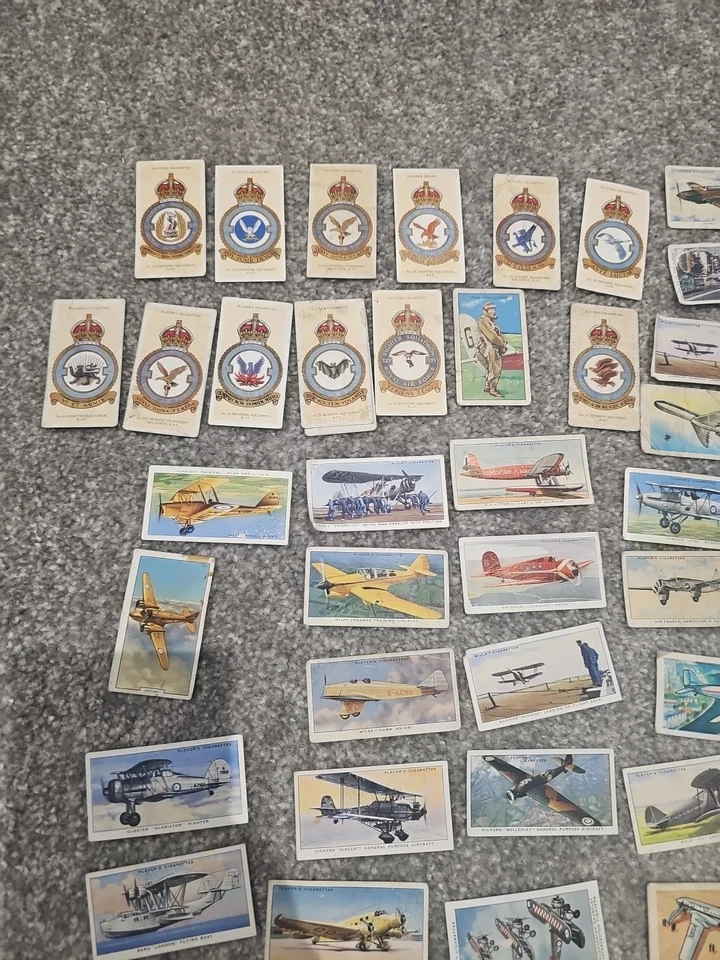 Vintage 1930s Aircraft Cigarette Cards 60+ Planes – Player's & Wills –... - Image 2 of 4